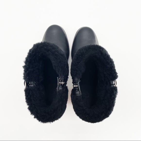 Ugg Elisiana Leather Boots in Black Size 5 - Picture 6 of 9